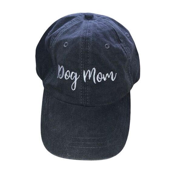 Adams Women's Dog Mom Grey & White Baseball Hat - Picture 1 of 11
